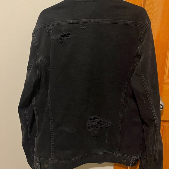 Jack and jones mens black denim jacket - Picture 1 of 2